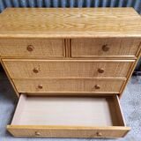 Commode osier rotin vintage