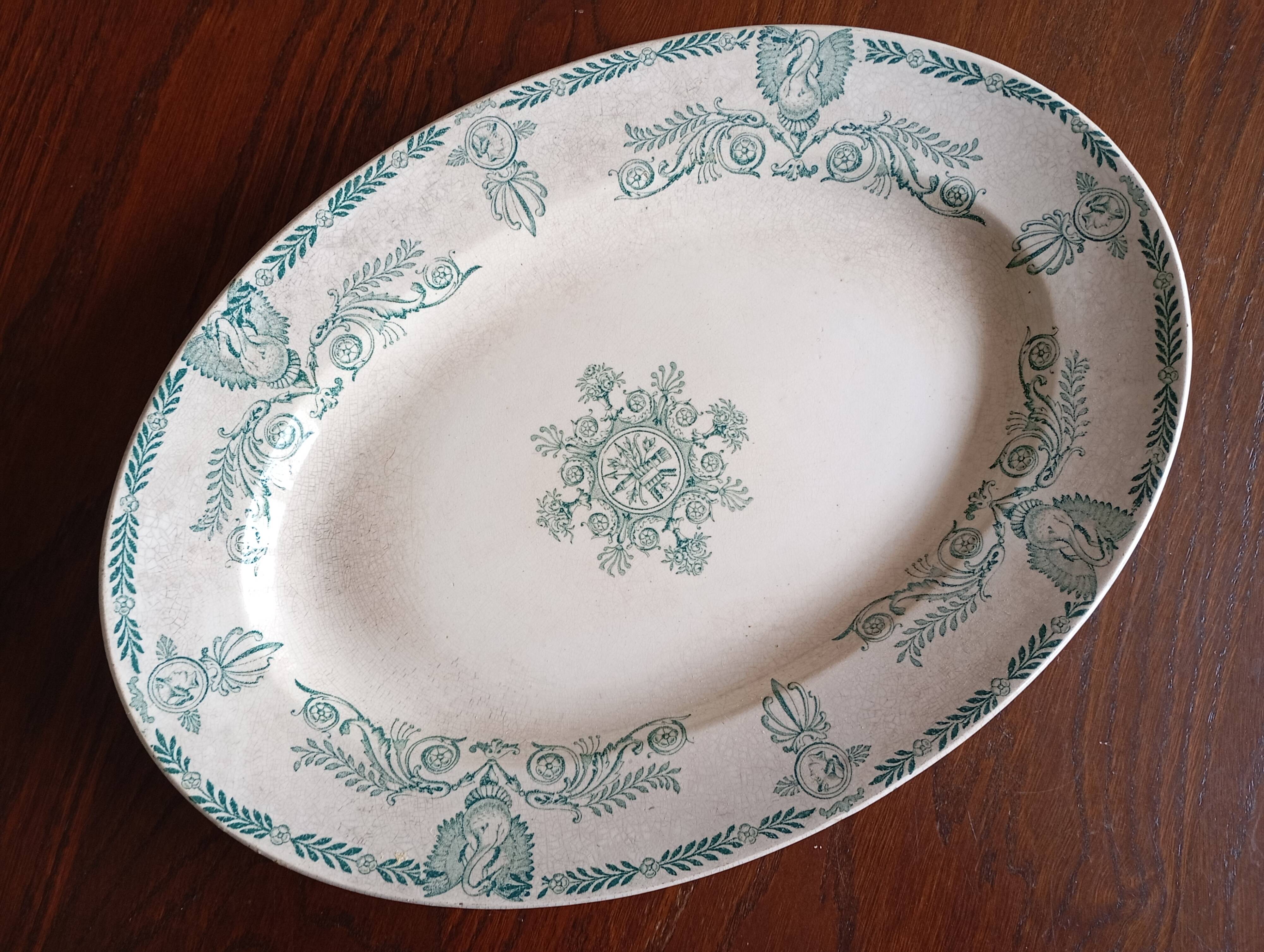 Oval ironstone dish "Compiègne" K&G Lunéville