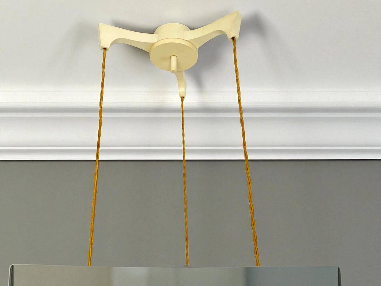 Green cast iron cascading chandelier