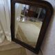 mirror carved wooden semi-circle frame 60x70cm