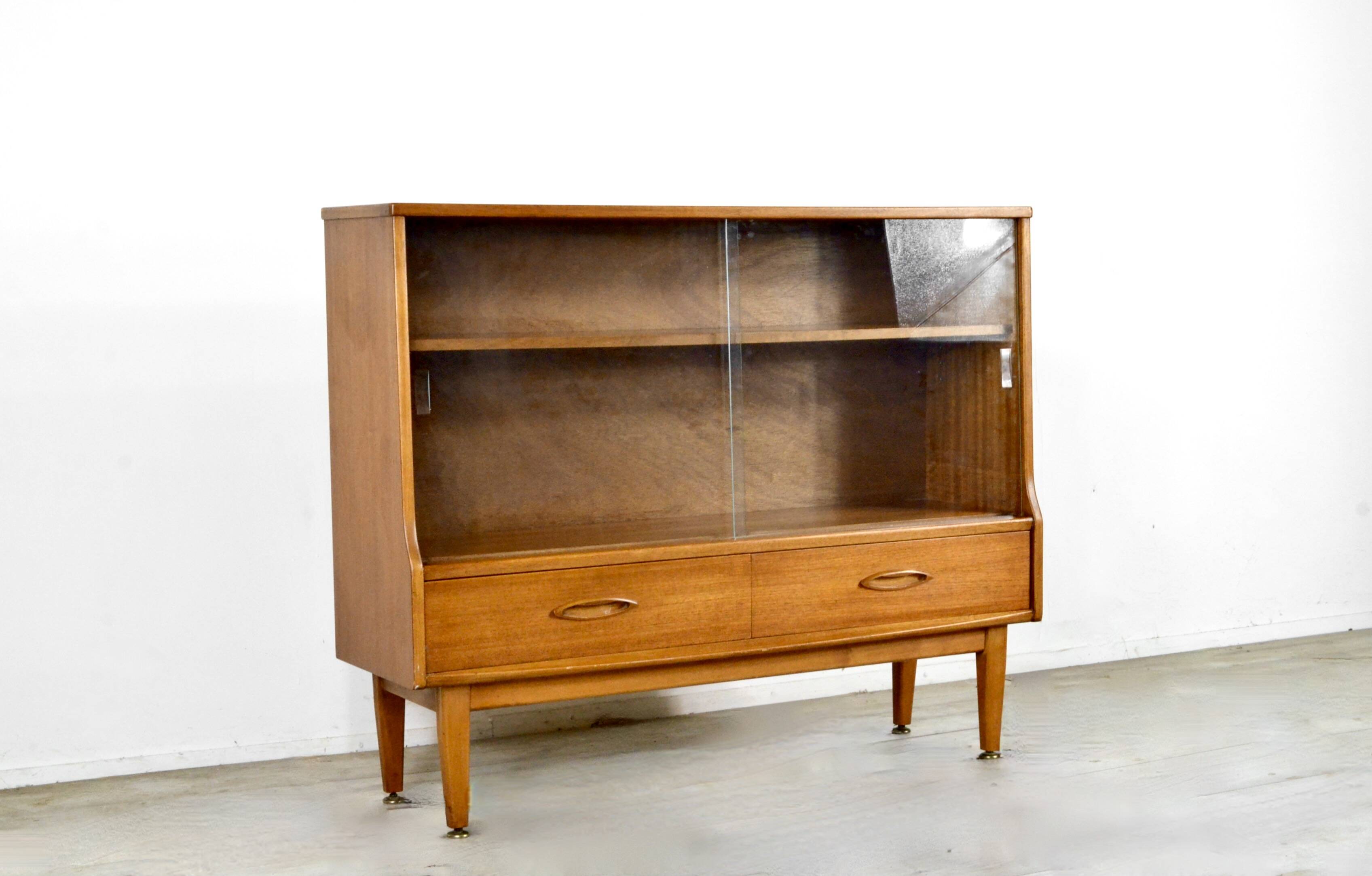 Jentique Midcentury Teak Bookcase / Display Cabinet. Vintage Modern