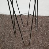 Vintage steel coat rack and wooden ball, treble clef model from the 50s,