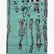 Contemporary mint green rug - 280 x 187 cm