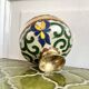 vase laiton émail cloisonné décor d'iris