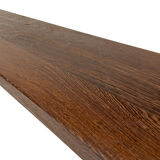 Minimalist vintage sofa design in wengé wood small solid bench