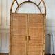Vintage rattan wardrobe