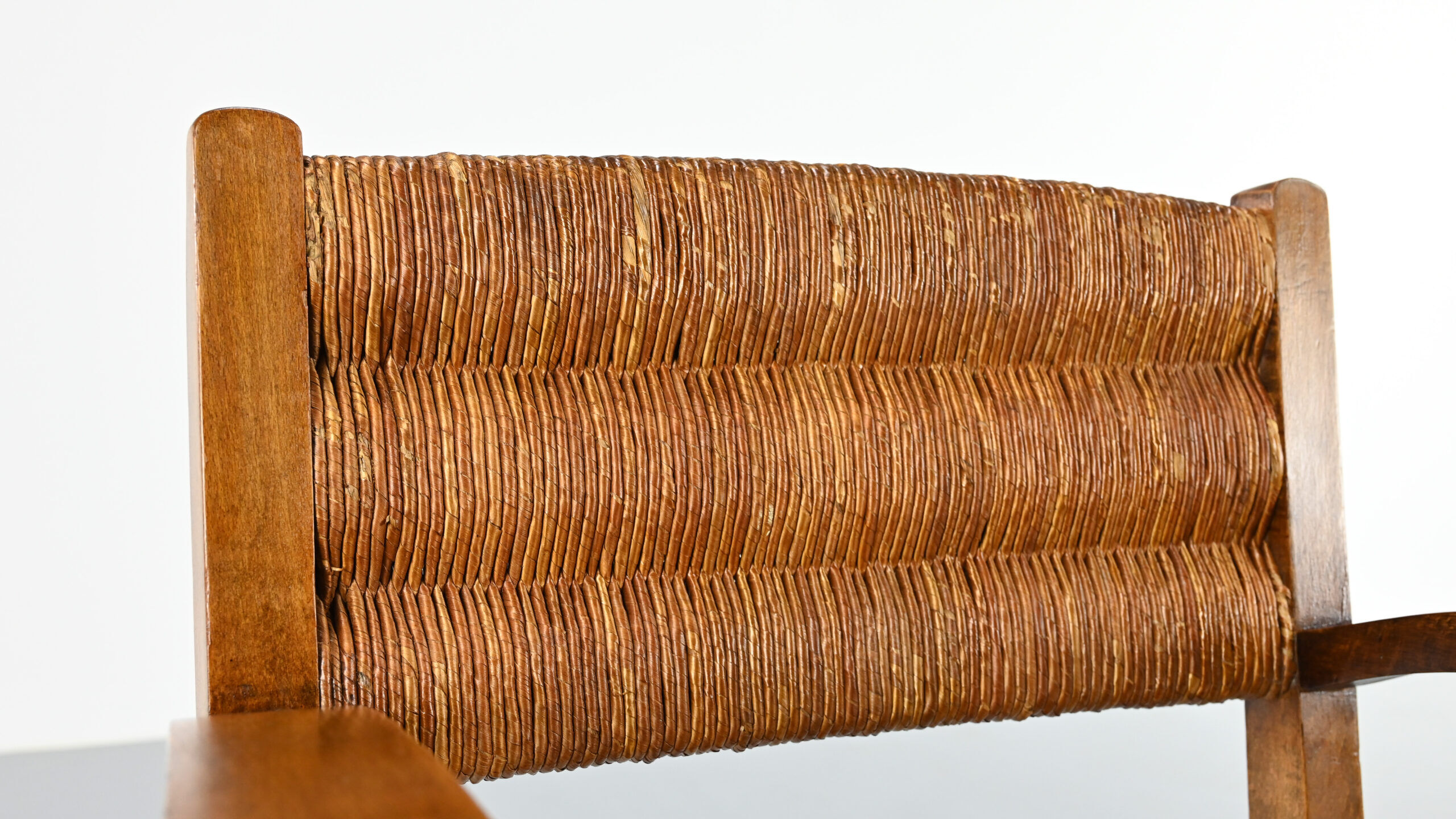 Pair of French armchairs with twisted legs in the style of Charles Dudouyt, France, 1940s.