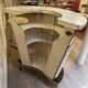 Bar 50s and its high chair in white skaï and formica cream