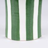 Handmade vase with large stripes