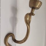 Applique murale bougeoir en bronze cobra