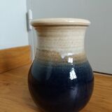 Handcrafted stoneware vase signed Eric Pepin