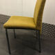 Chaise de bureau moutarde métal chromé Italie vers 1970