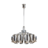 Italian Space Age chandelier in chrome with mirror bulbs, 1970s