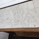 Oak bathroom cabinet with 1 drawer and marble top