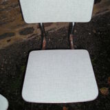 Pair of chrome chairs in formica Plastilux