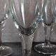 Six XXL blown glass stemmed glasses