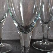 Six verres à pieds en verre soufflé XXL
