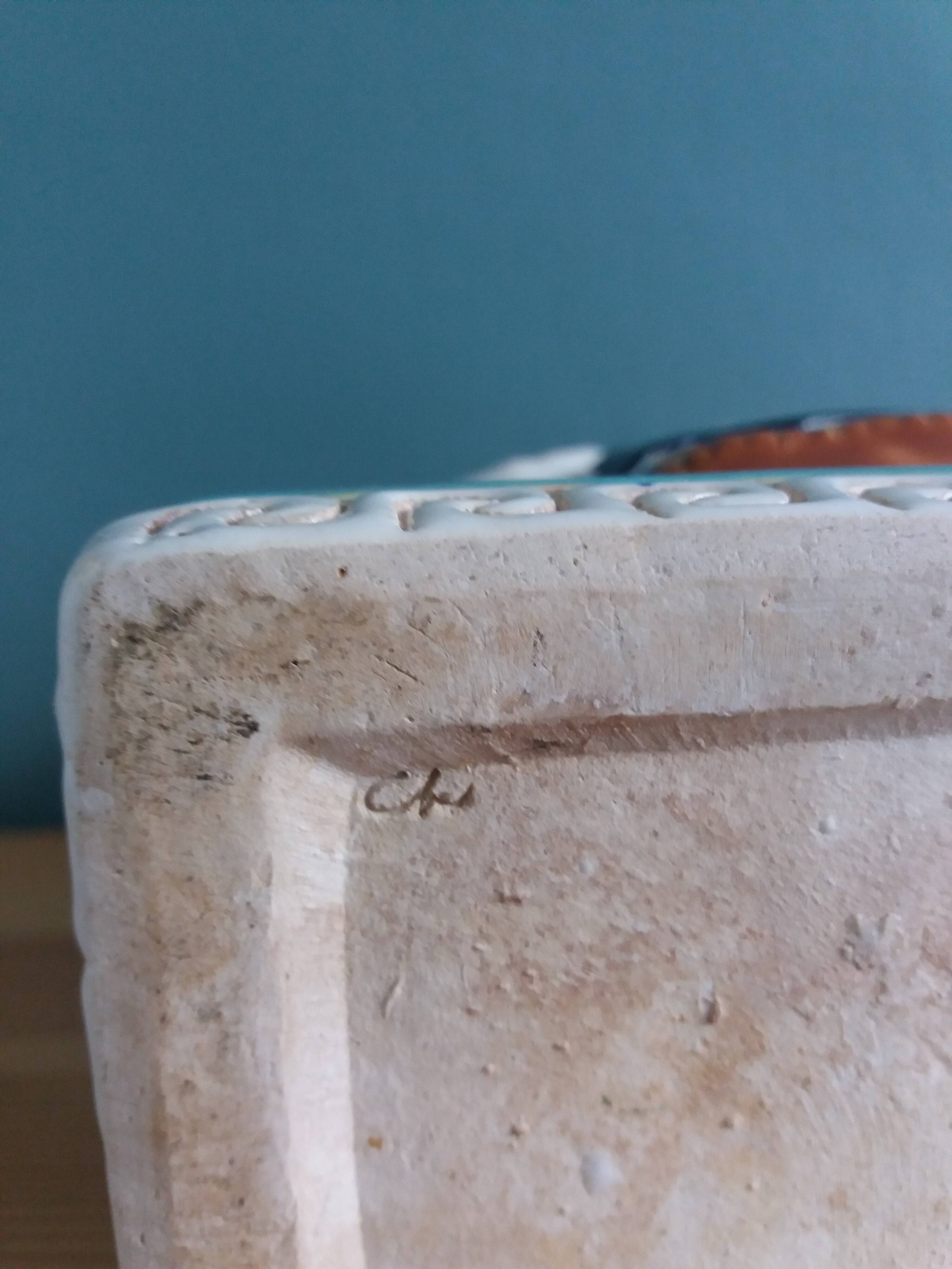 Elephant signed plant holder or candle holder