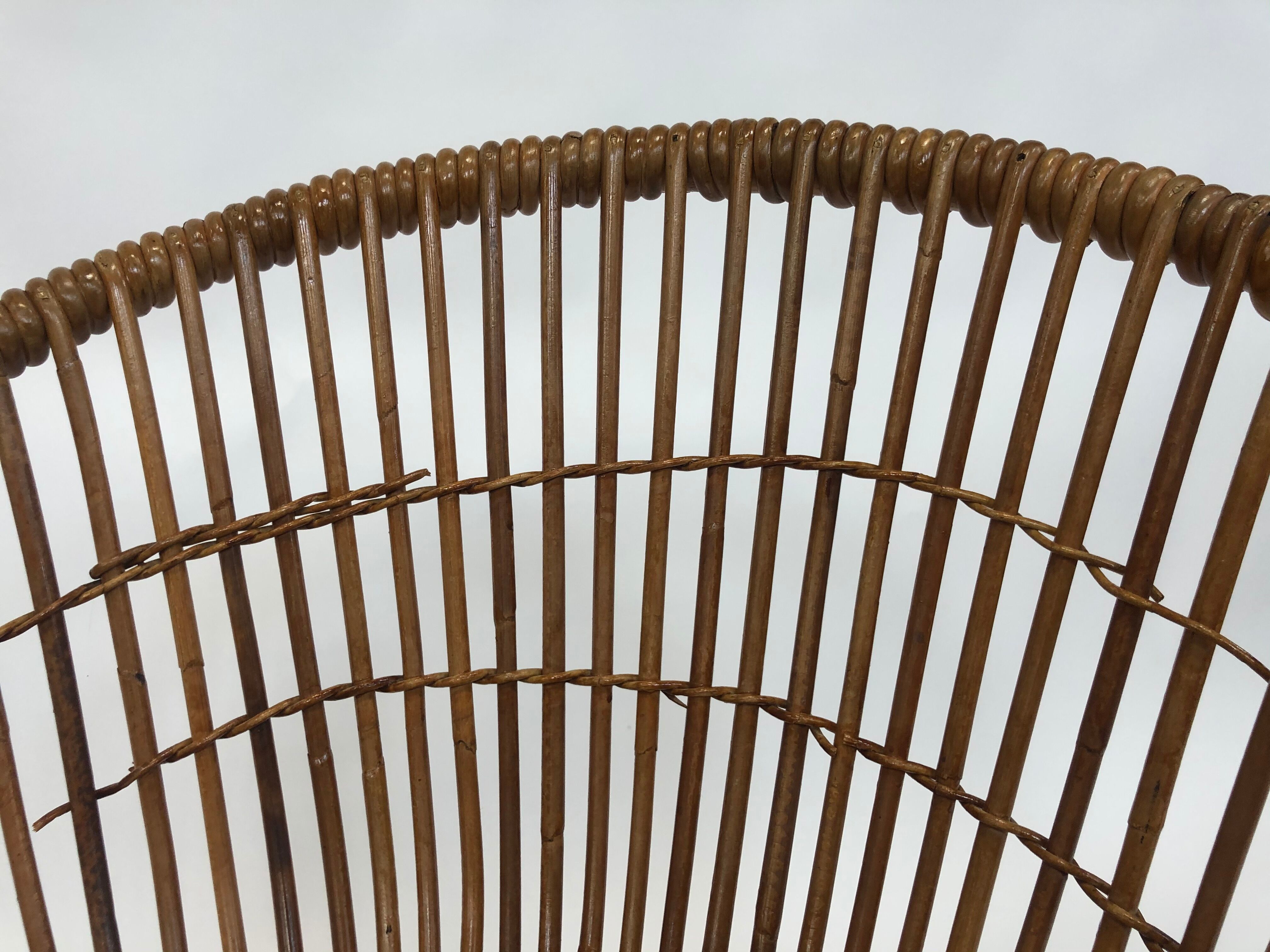 Rohe Noordwolde rattan armchair, 1960, Netherlands