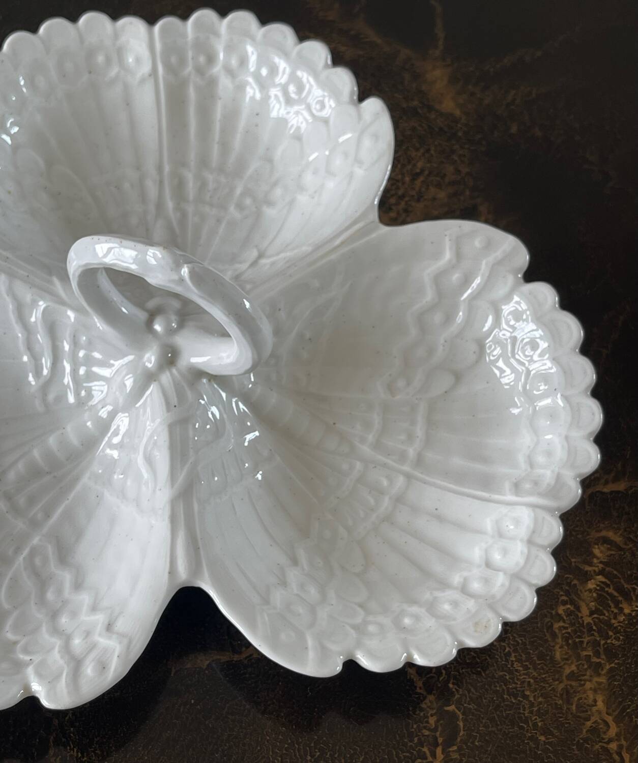 White earthenware plate