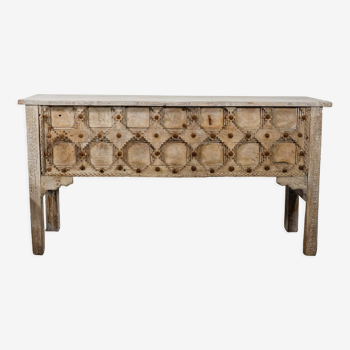 Carved wooden console