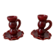 Pair of Vallauris ceramic candle holders