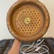 Vintage wall lamp in electric braided wicker to new