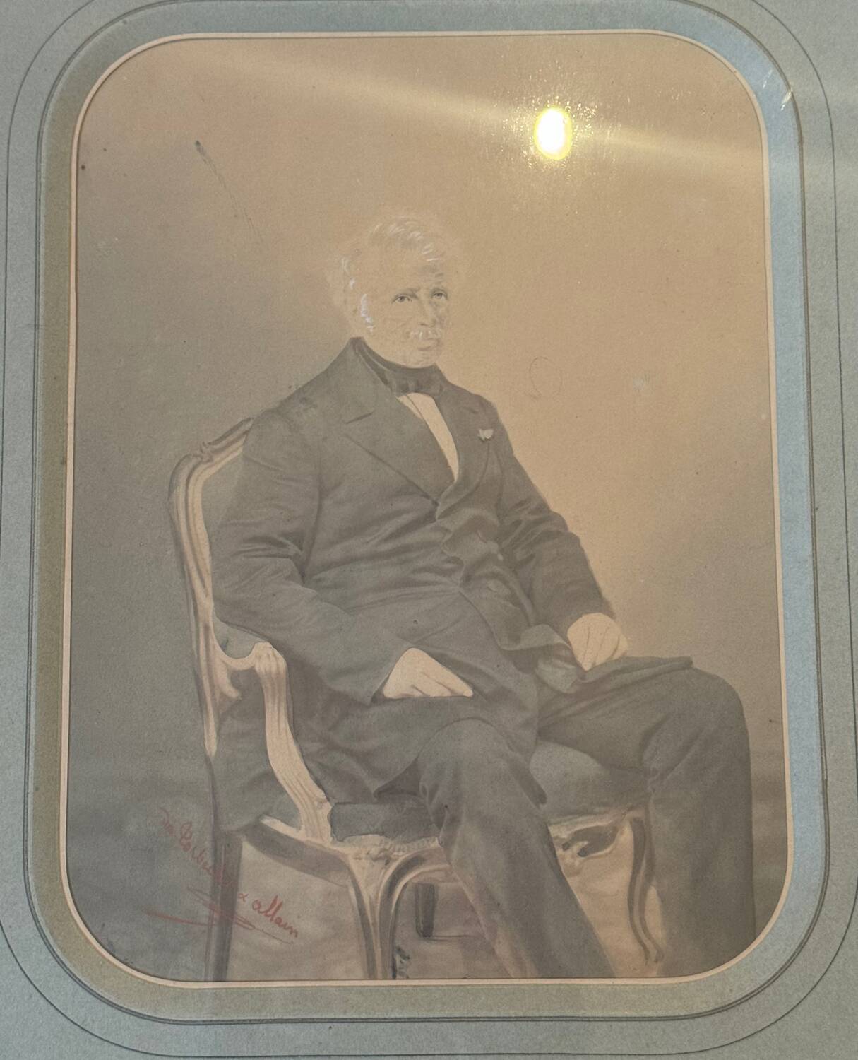 Old photograph, signed, circa 1860