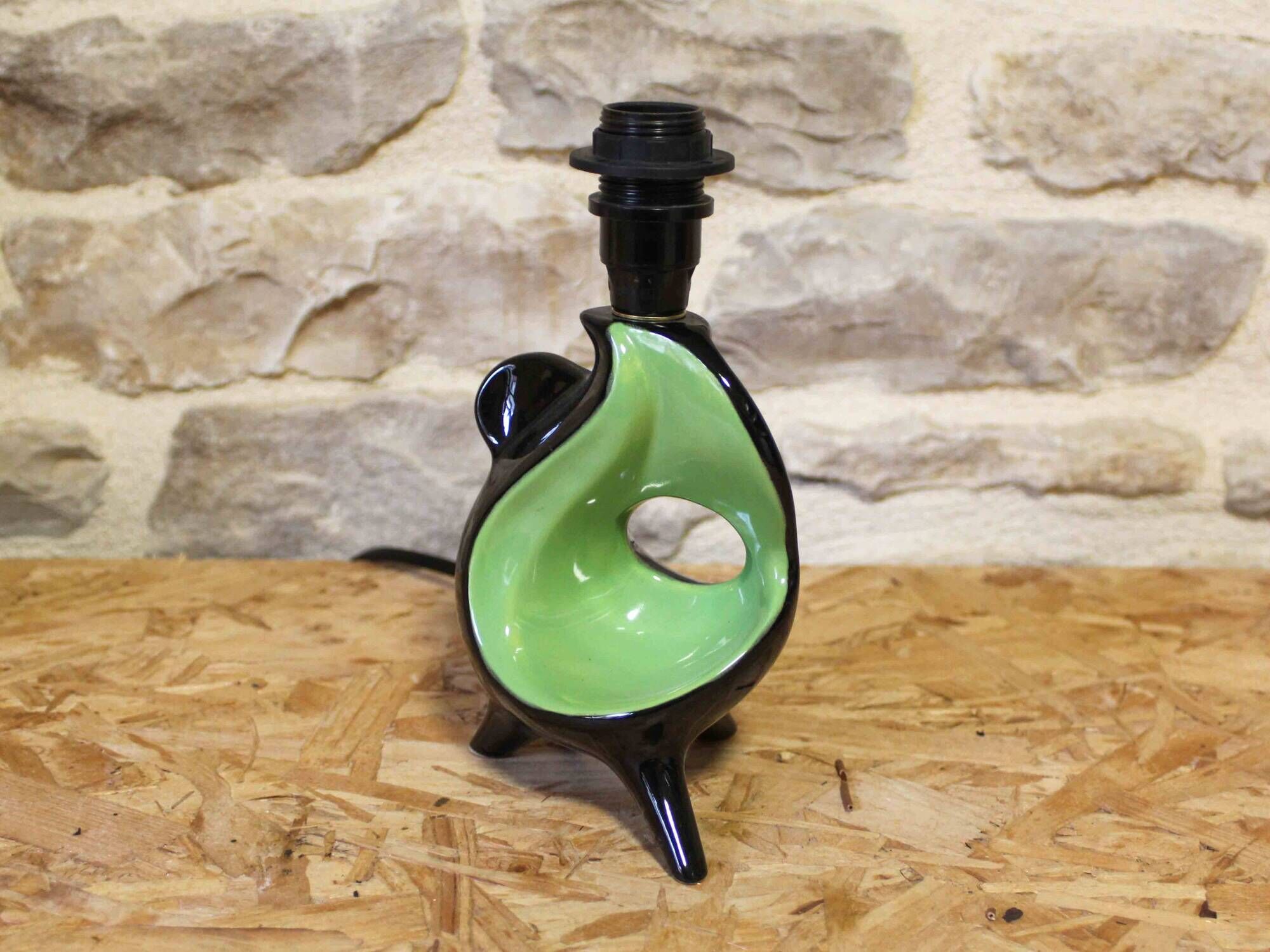 Lampe de chevet en céramique émaillé