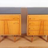 Set of two bedside tables by Frantisek Mezulanik