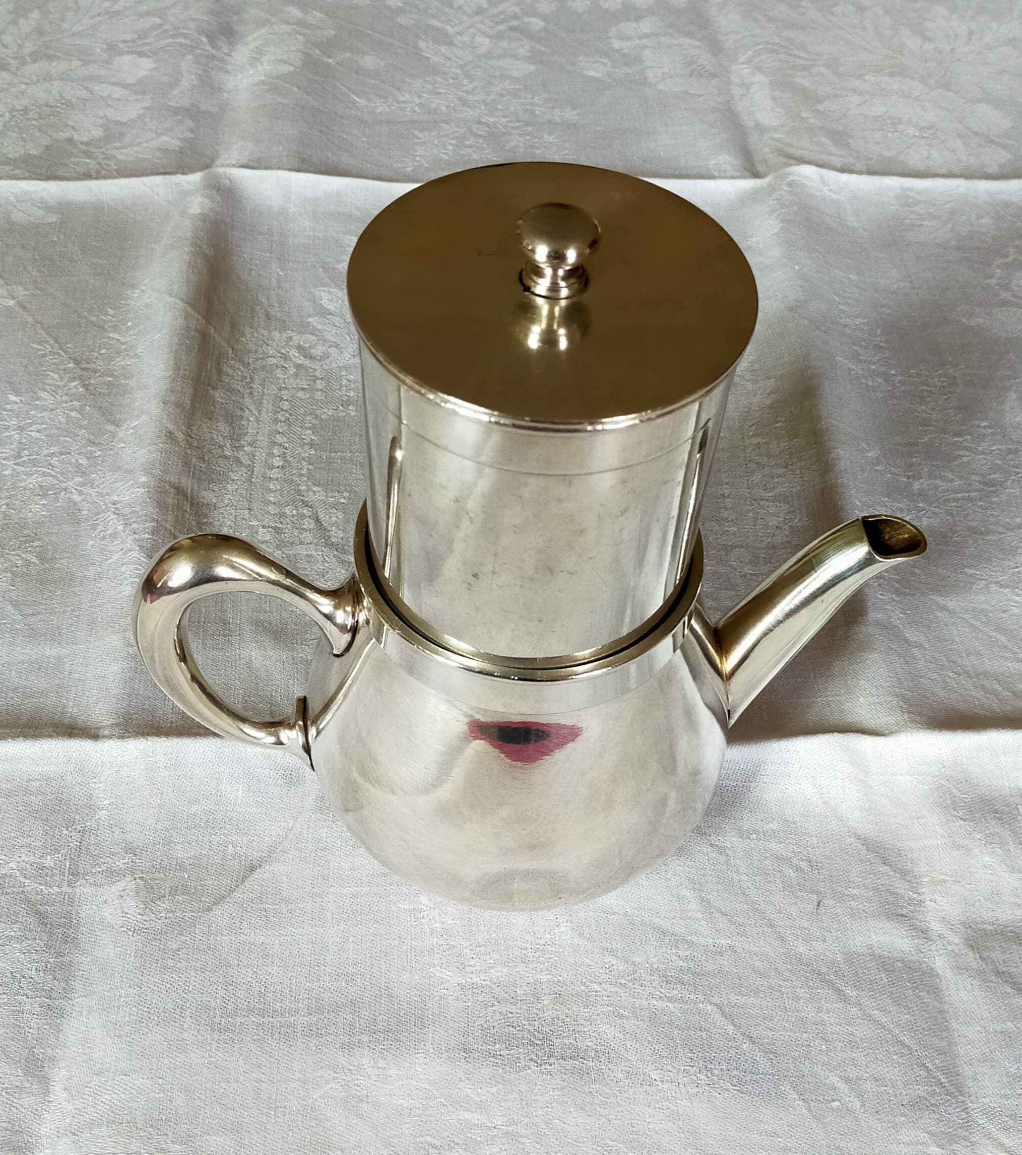 Christofle silver metal coffee maker