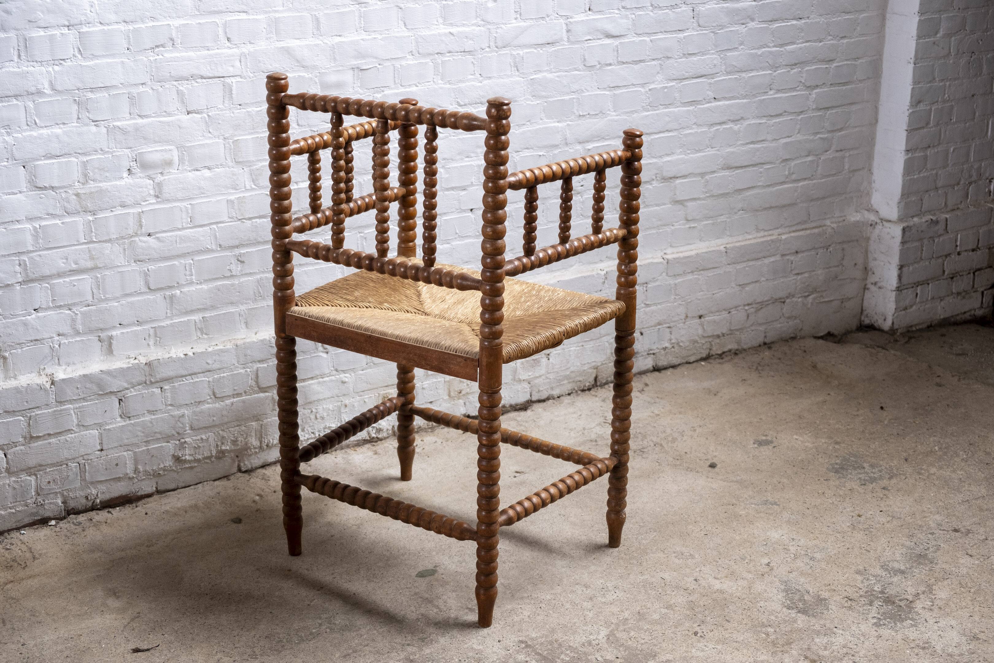 Chaise fuseaux, début 1900 Pays-Bas