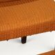 Set of 4 vintage teak and orange wool chairs – 1960s