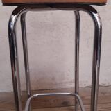 Tabouret haut chrome et skaï