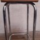 High chrome and skaï stool