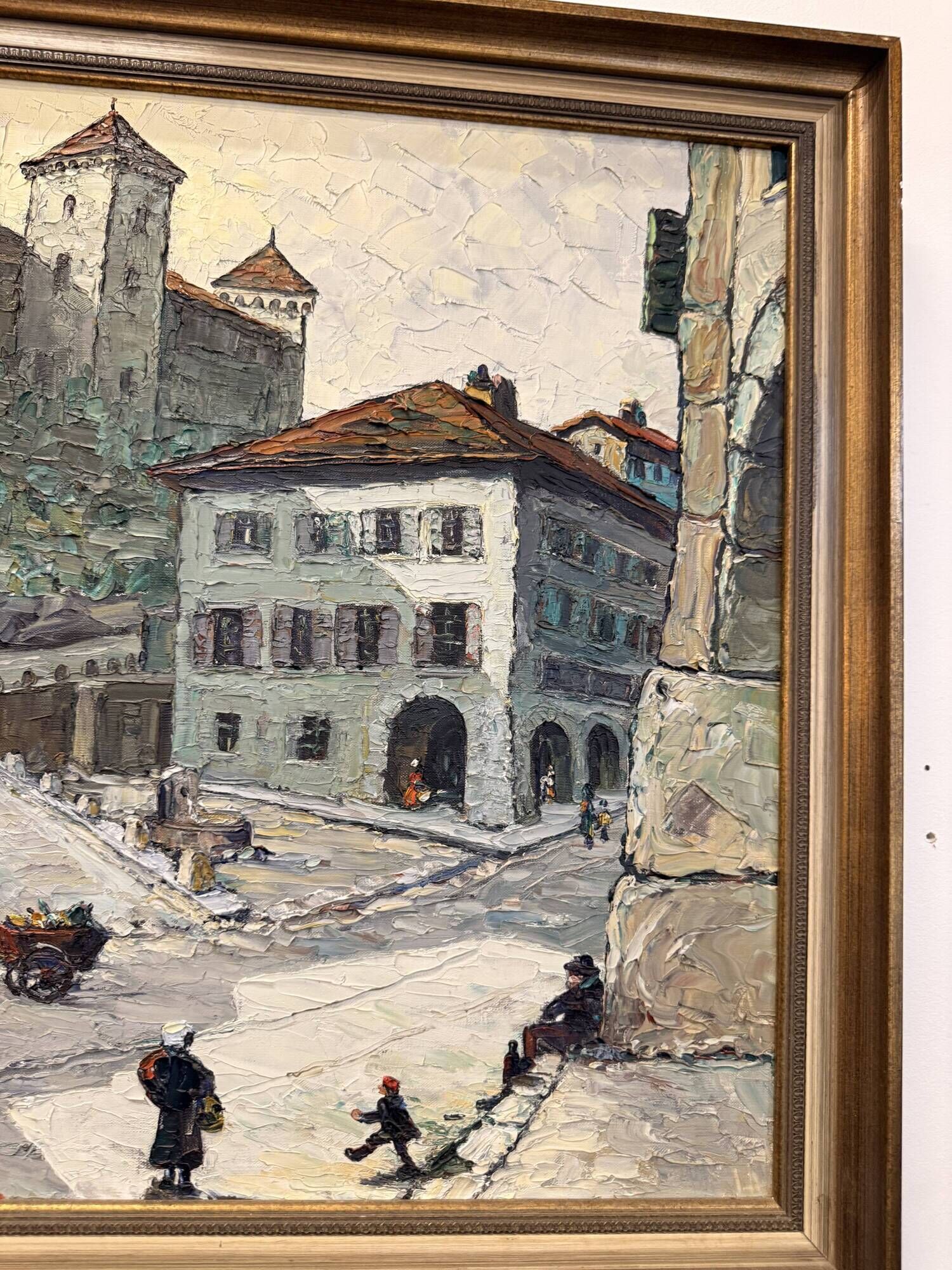 Oil on canvas Étienne Bouvier-Lapierre (1908-1987) – Château d'Annecy