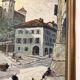Oil on canvas Étienne Bouvier-Lapierre (1908-1987) – Château d'Annecy