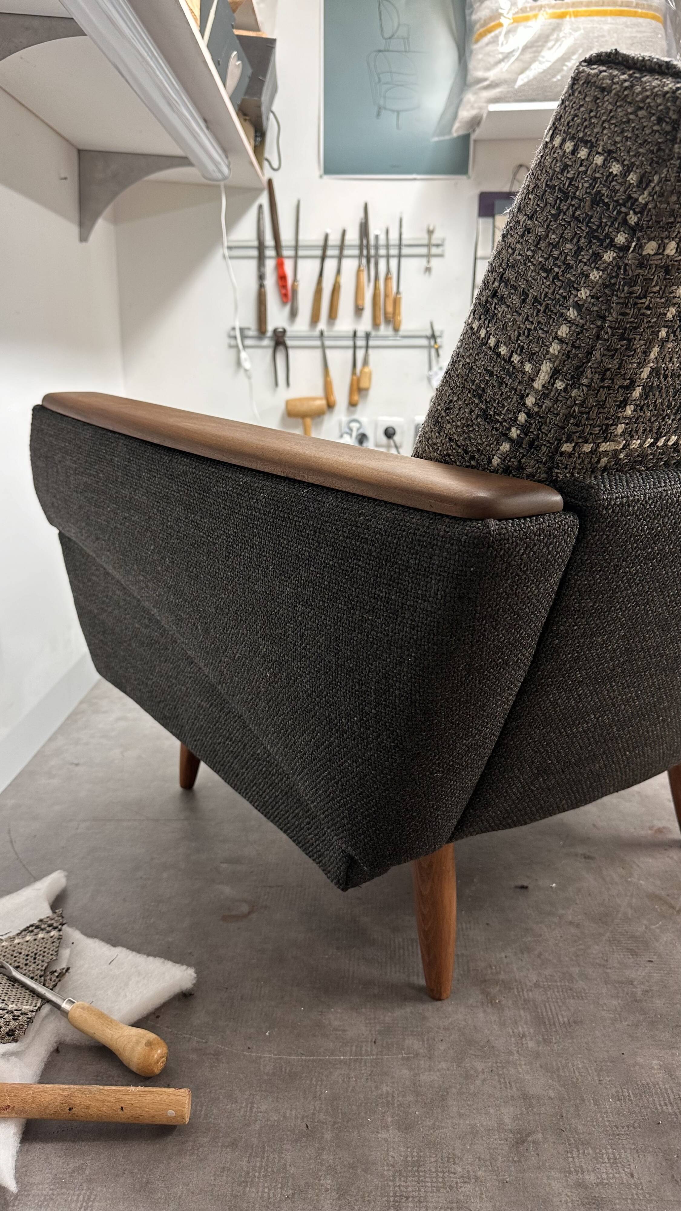 Pair of club armchairs