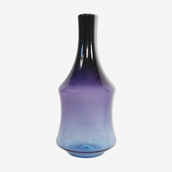 Purple blue shaded glass vase, Veart Venezia