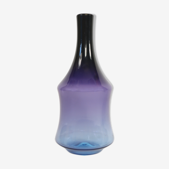 Vase en verre ombragé bleu pourpre, Veart Venise