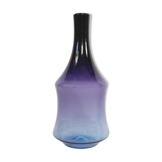 Purple blue shaded glass vase, Veart Venezia