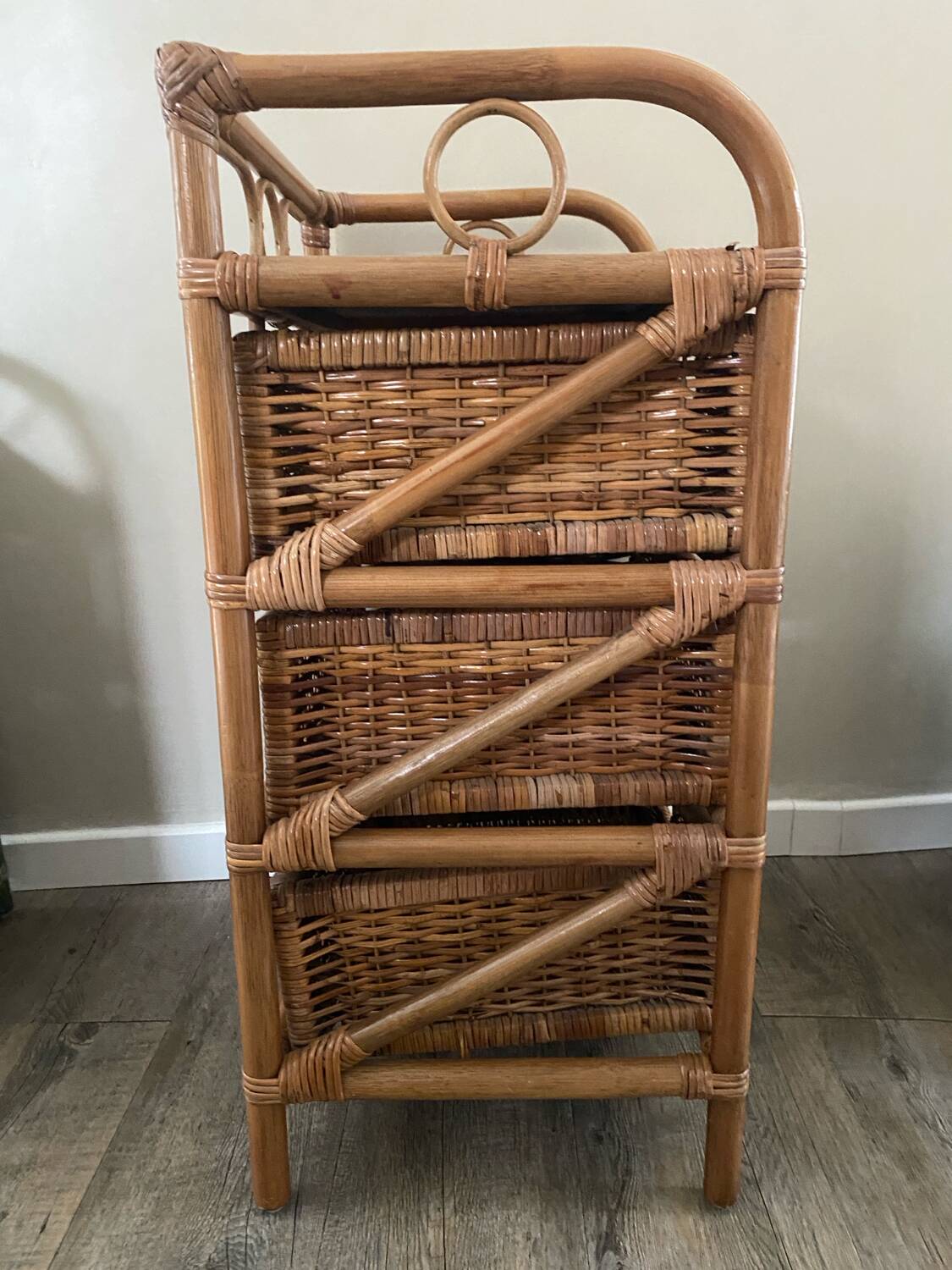 Meuble rotin vintage