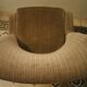 Restored low chair in velvet fabric 50s 60s