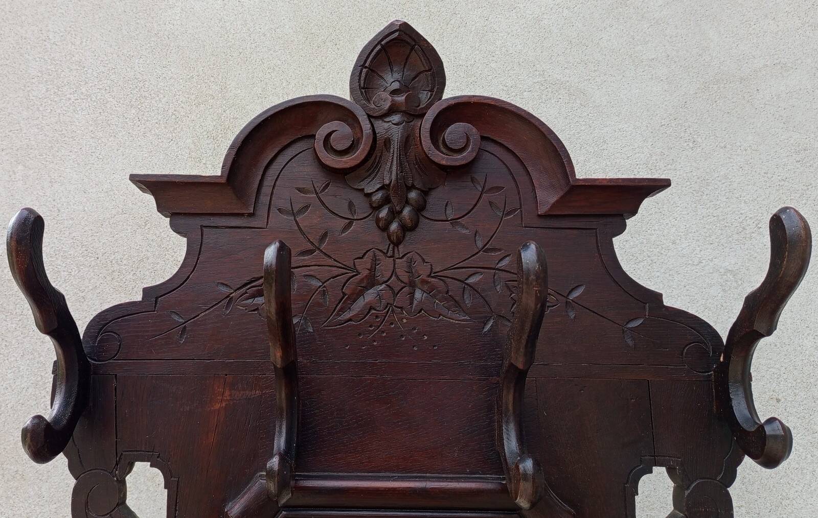 Louis XV Oak Coat Rack Hall Stand 19th Century