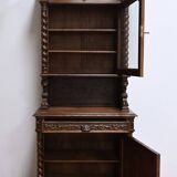 Narrow Oak Display Cabinet, Louis XIII style – Late 19th century
