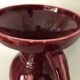 Red baluster vase with pink flamingo handles, signed Ray Camart, Antibes, circa 1960