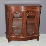 Napoleon III Curved Display Case in Mahogany Circa 1880