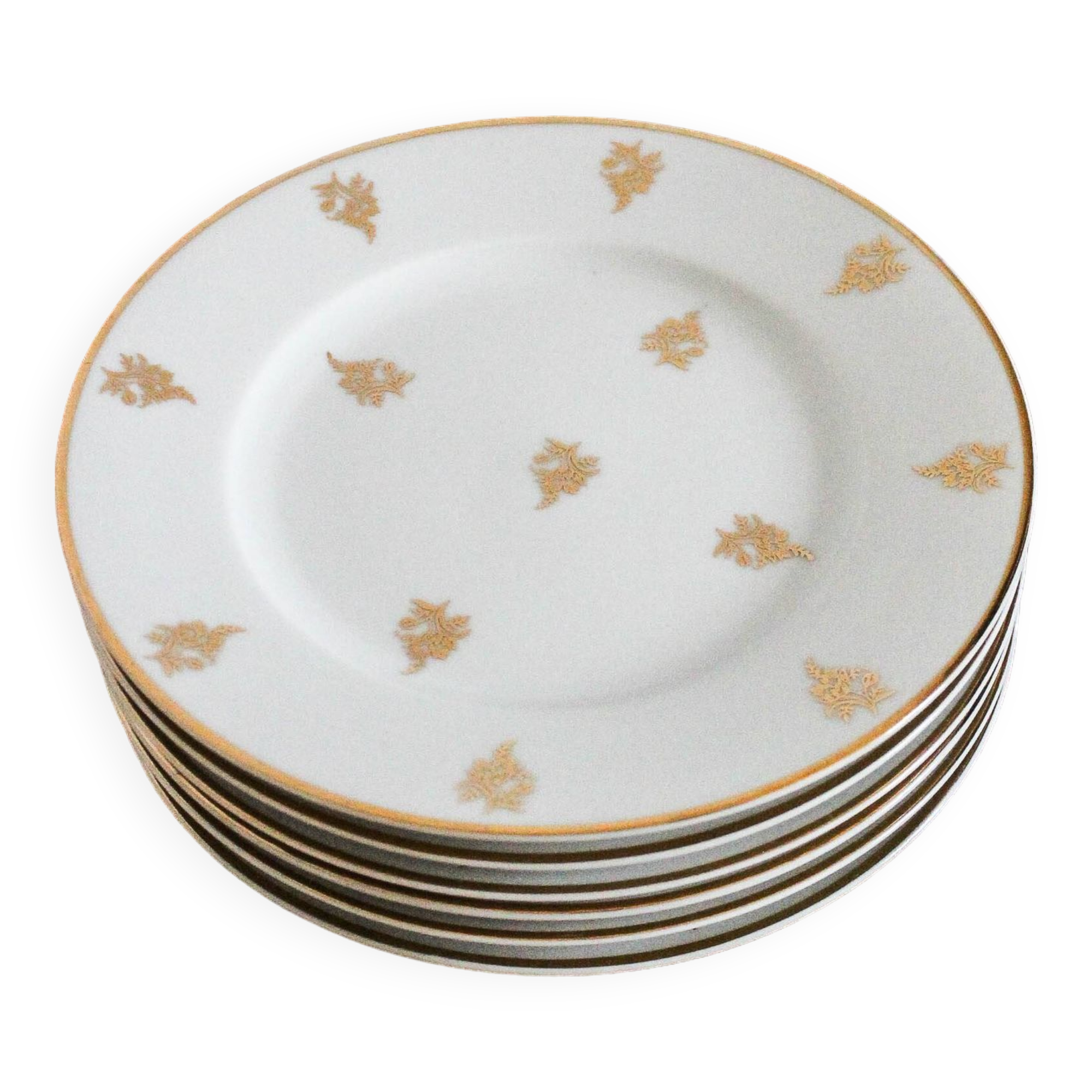 Six Limoges porcelain dessert plates