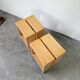 Pair of pine stools or bedside tables, mountain furniture, 1950s