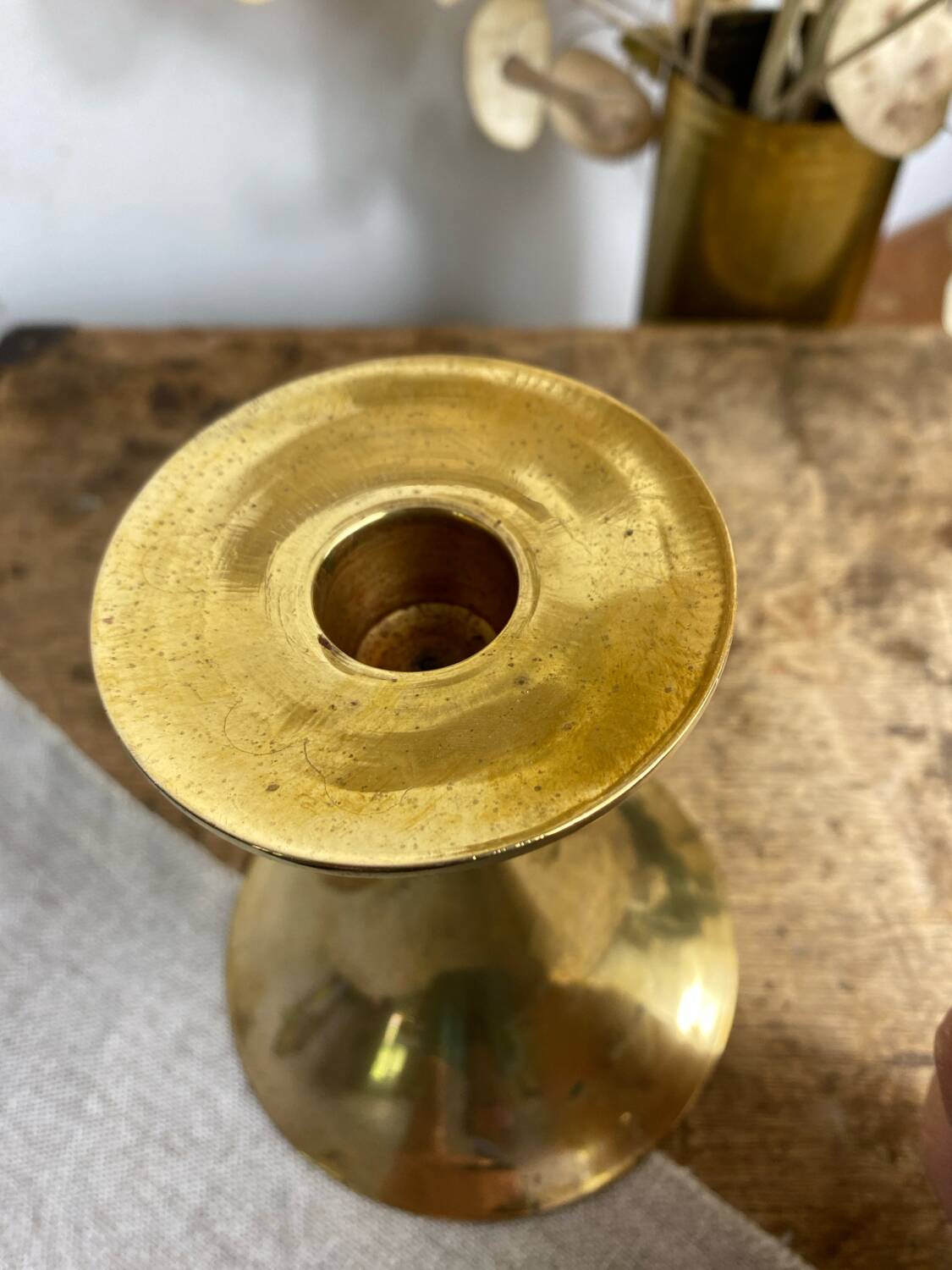Brass candle holder